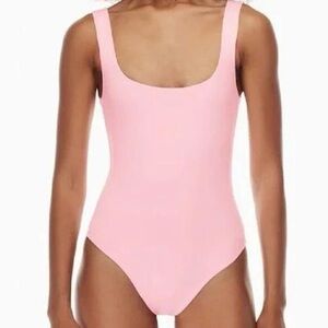 NWT Aritzia Babaton Pink Contour Bodysuit Large with tags new